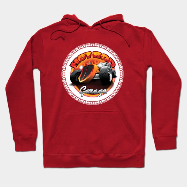 Hot Rod Garage Hoodie by Wilcox PhotoArt